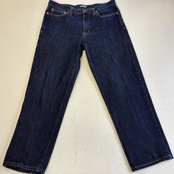 Lands End Jeans Mens 32x27 Square Rigger Blue Denim Coupe Classique Traditional - Picture 3 of 9